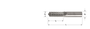 Immagine di P843 / Dormer Fresa verticale diamantata – punta di foratura a 135°